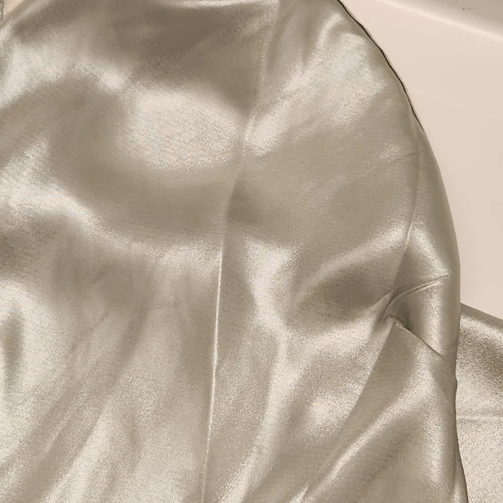 Free People Geen  Lace Back Sunset Shimmer Metallic Satin Midi Slip Dress - Picture 8 of 8